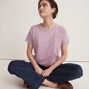 Madewell Softfade Cotton Boxy-Crop Tee - Size Medium